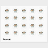 Wilde Eén Bosdier Eerste Verjaardag Ronde Sticker (Vel)
