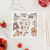 Wilde Eén Bosdieren Feestje Servet (Insitu)