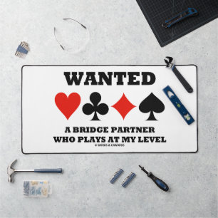 Wilde een brugpartner die op mijn niveau speelt bureaumat
