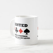 Wilde een brugpartner die op mijn niveau speelt koffiemok (Voorkant links)