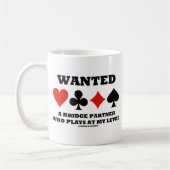 Wilde een brugpartner die op mijn niveau speelt koffiemok (Links)