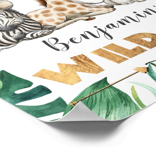 Wilde één dag Welkomstdeur van feestdag Poster (Hoek)