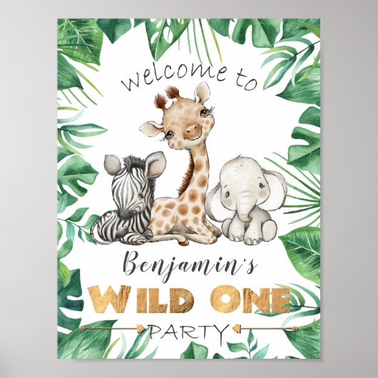 Wilde één dag Welkomstdeur van feestdag Poster (Voorkant)
