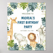 Wilde één dag Welkomstteken van feestdag Poster (Voorkant)