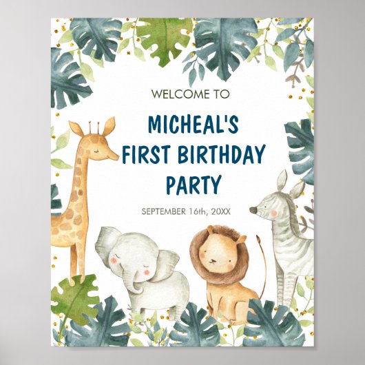 Wilde één dag Welkomstteken van feestdag Poster (Voorkant)