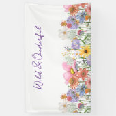 Wilde & Een-derful Wilde Bloem Verjaardag Spandoek (Verticaal)