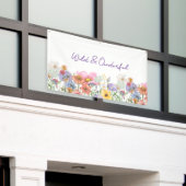Wilde & Een-derful Wilde Bloem Verjaardag Spandoek (Buitenkant Gebouw)
