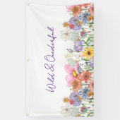 Wilde & Een-derful Wilde Bloem Verjaardag Spandoek (Verticaal)