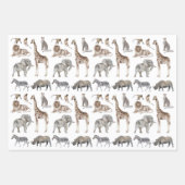 Wilde één dierentuindieren die papierbladen overvu inpakpapier vel (Voorkant 2)