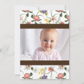 Wilde één eerste 1e leeuw-aapsafari-baby kaart (Achterkant)