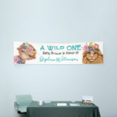 Wilde een eerste leeuw-aap geslachtsneutrale baby spandoek (Beurs)