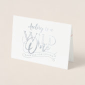 Wilde een eerste verjaardag echte foto van de foli folie kaarten (Voorkant)