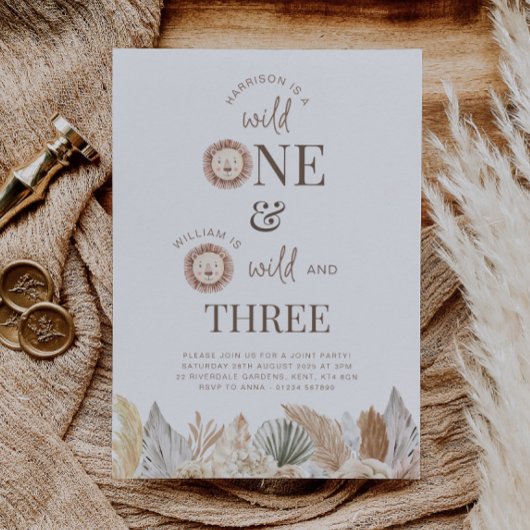 Wilde Eén en Wild en Drie Gezamenlijke Uitnodiging