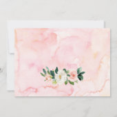 WILDE EEN Floral Uitnodiging eerste verjaardag (Achterkant)