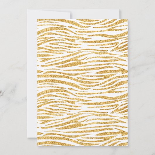 Wilde een gouden oerwoud safari Dierenfeest Kaart (Achterkant)