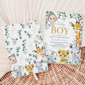 Wilde Eén Jongens Baby Shower Kaart