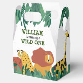 Wilde Eén Jungle Safari Dierenpark Eerste Verjaard Bedankdoosjes (Geopend)