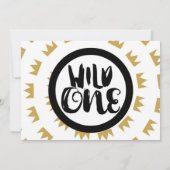 Wilde Eén koning van de Dingen krong 1ste verjaard Kaart (Achterkant)