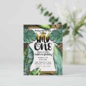 Wilde Eén Koning van Dingen Kroon 1e Verjaardagsfe Kaart (Staand voorkant)