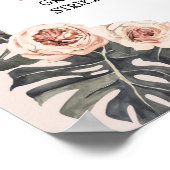 Wilde één luipaardprint meisjes verjaardag fotohok poster (Hoek)