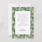 Wilde één Oerwoud dieren eerste geboorte Bedankkaart (Achterkant)