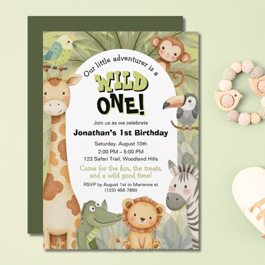 Wilde één Oerwoud dieren eerste geboorte Kaart