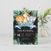 WILDE ÉÉN Oerwoud-verjaardagskaart Kaart (Staand voorkant)