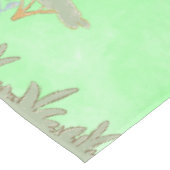 Wilde één Oerwoud vriend blauw bruin eerste verjaa Tafelkleed (Gekanteld)