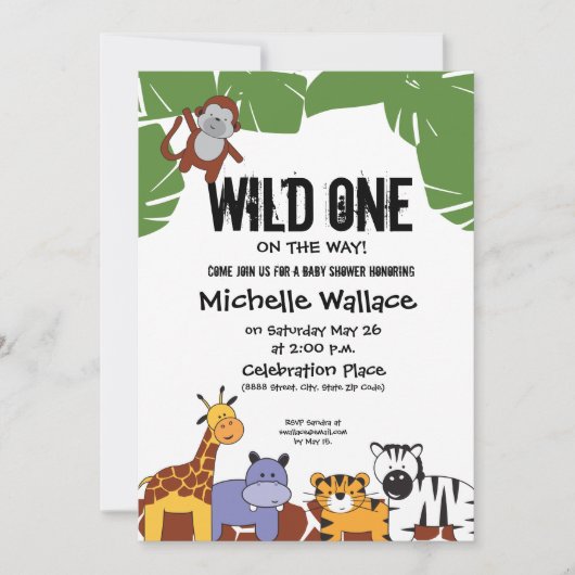 Wilde één over de manier waarop het Oerwoud thema  Kaart (Voorkant)