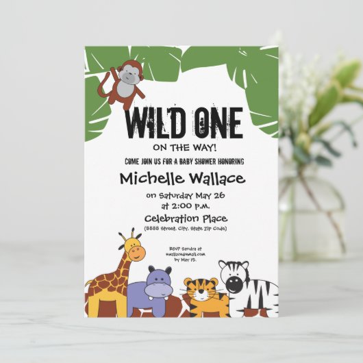 Wilde één over de manier waarop het Oerwoud thema Kaart (Staand voorkant)