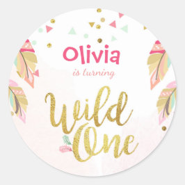 Wilde één partij voor Labels Envelope Sticker Gold