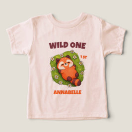 Wilde Eén Rode Panda Eerste Verjaardag Kinderen