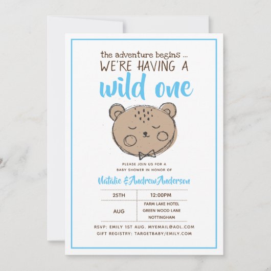 Wilde Een Rustoord Beer Het Avontuur Begint Geel Kaart (Voorkant)