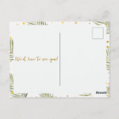  Wilde Eén Safari Baby Shower Briefkaart (Achterkant)