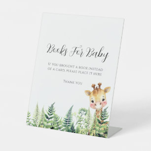 Wilde Eén Safari Dieren Boeken Voor Baby Reclamebord Met Voetstuk