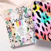 Wilde EEN' Safari Dieren Cool 1e Verjaardag