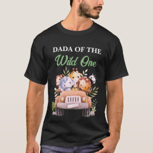 Wilde Eén Safari Dieren Verjaardag ZWART T-shirt
