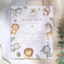 Wilde Een Safari Jongen Budget Baby Shower Uitnodi
