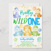 Wilde een schattige baby dinosauriër op de eerste  kaart (Voorkant)