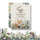 Wilde Eén Vos Baby Bosdieren 1e Verjaardag