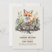 Wilde Eén Vos Baby Bosdieren Rustiek Kaart (Voorkant)