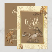 Wilde één vrijaards Uitnodiging (Voorkant / Achterkant)