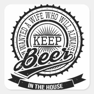 Wilde een vrouw die altijd bier Sticker zal houden