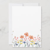 Wilde Eén Wilde bloem eerste verjaardag Kaart (Achterkant)