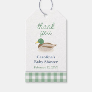 Wilde Eend Baby Shower Bedank Hangende Gift Tag Cadeaulabel