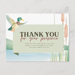 Wilde Eend Baby Shower Bedankkaart Briefkaart
