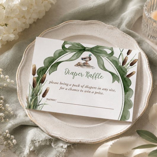 Wilde Eend Baby Shower Luier Raffle Informatiekaartje