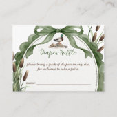 Wilde Eend Baby Shower Luier Raffle Informatiekaartje (Voorkant)