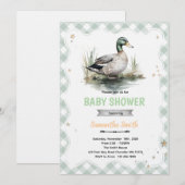 Wilde Eend Baby Shower Uitnodiging (Voorkant / Achterkant)