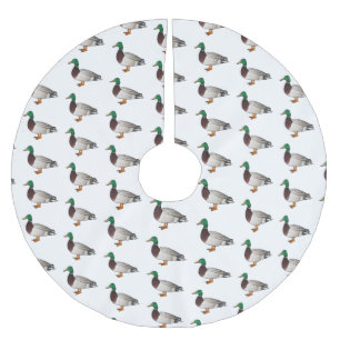 Wilde eend cartoon illustratie kerstboom rok